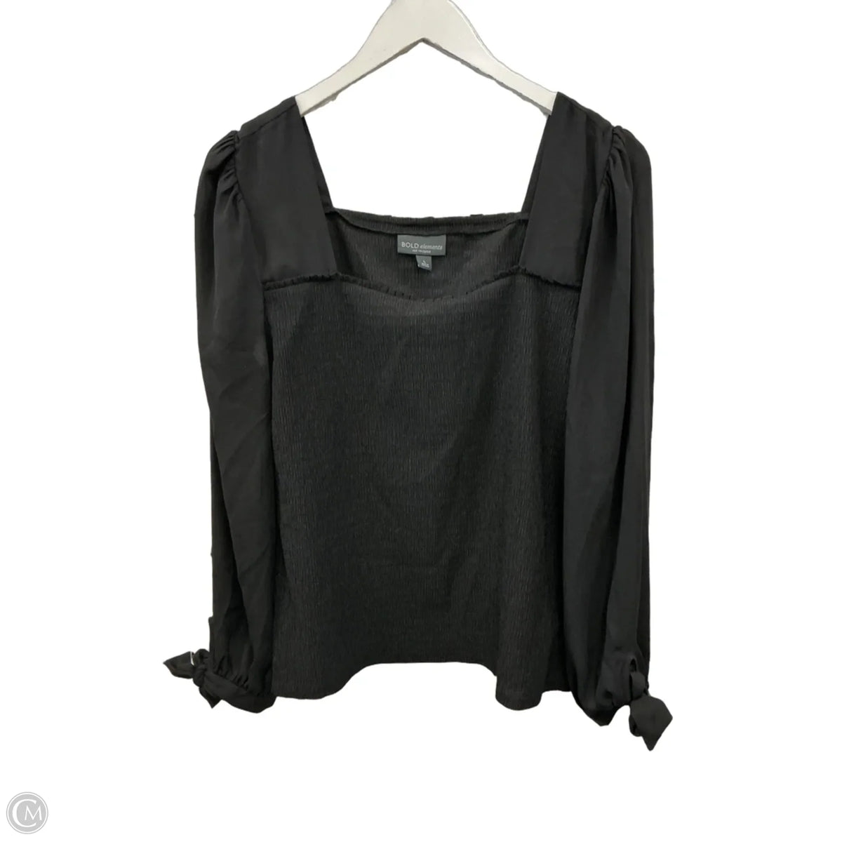 Top Long Sleeve By Bold Elements In Black, Size: L