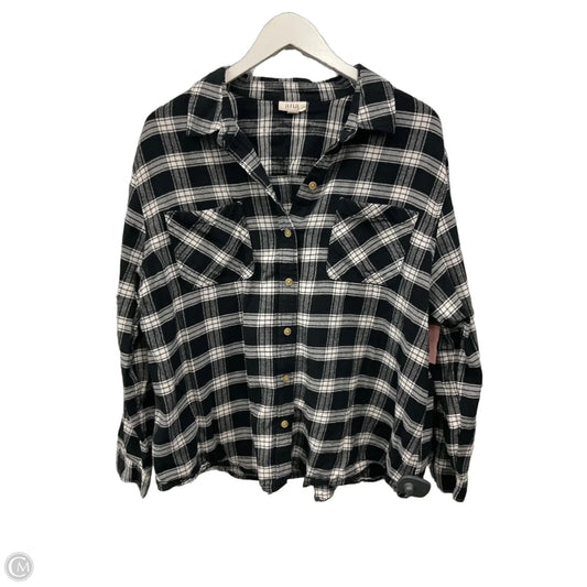 Top Long Sleeve By Ana In Navy, Size: Xl