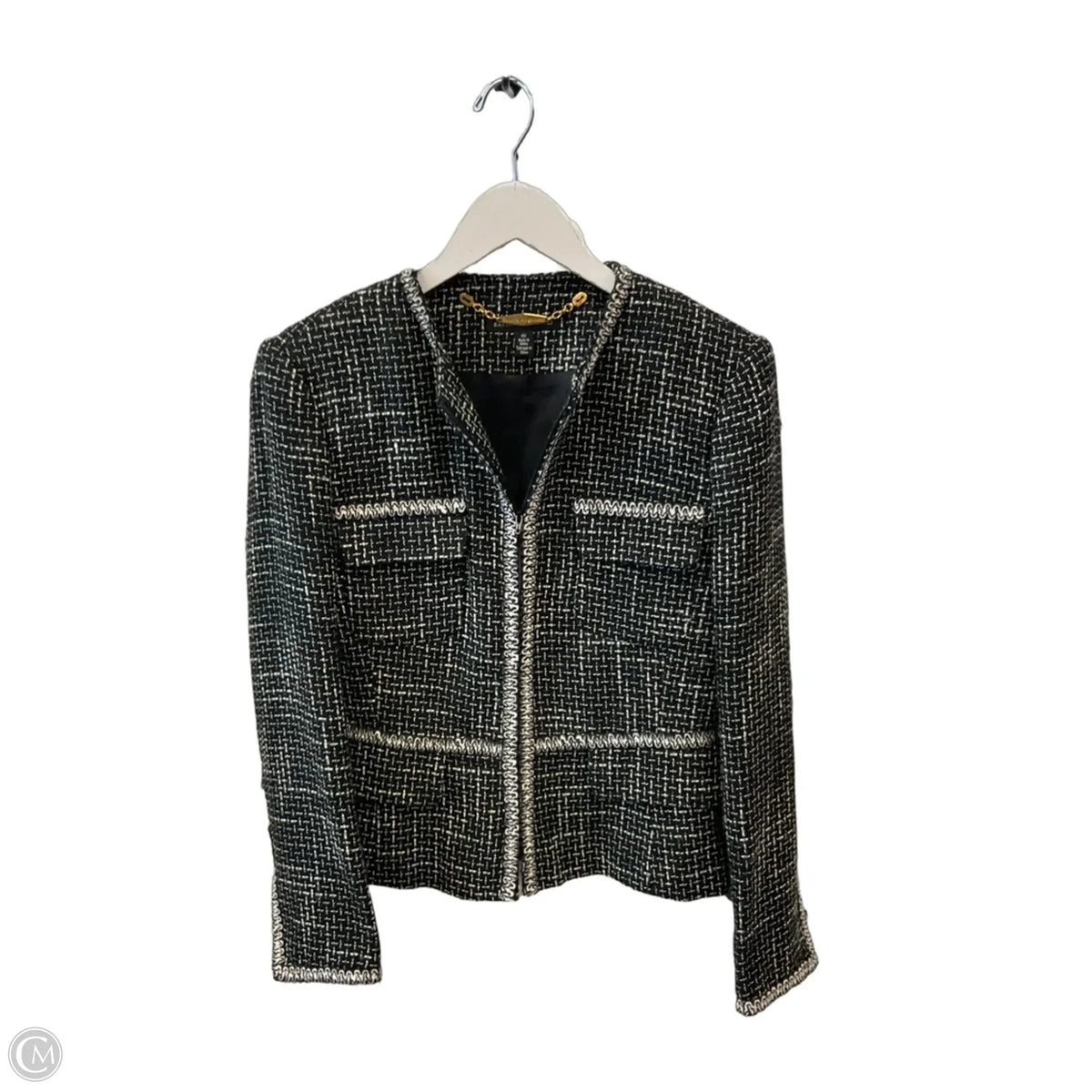 Jacket Moto By Clothes Mentor In Black, Size: M
