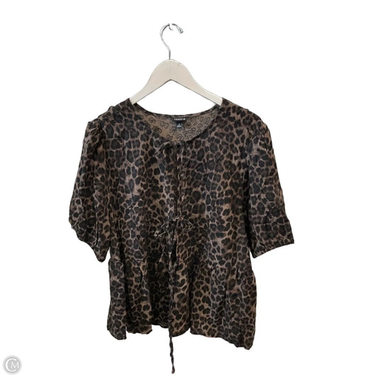 Top 3/4 Sleeve By Torrid In Animal Print, Size: Xl