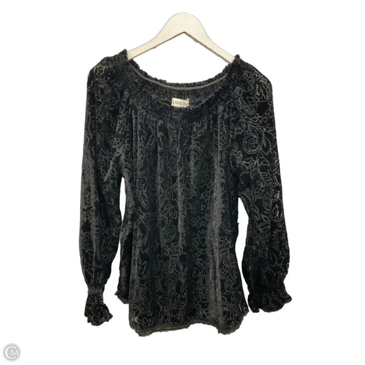 Top 3/4 Sleeve By Knox Rose In Black, Size: M