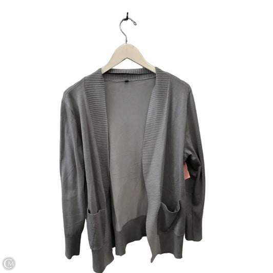 Cardigan By Clothes Mentor In Grey, Size: L