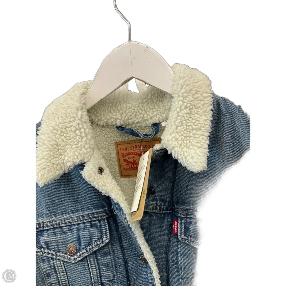 Jacket Denim By Levis In Blue Denim, Size: S