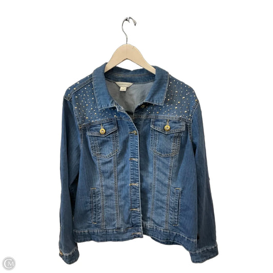 Jacket Denim By Christopher And Banks In Blue Denim, Size: Xl