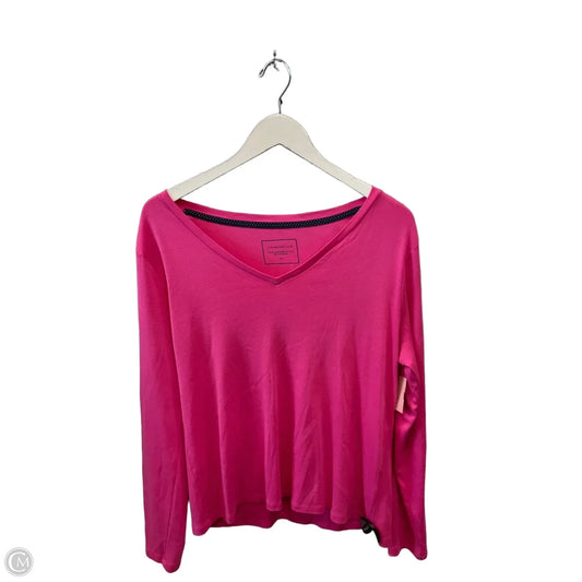 Top Long Sleeve By Charter Club In Pink, Size: Xl