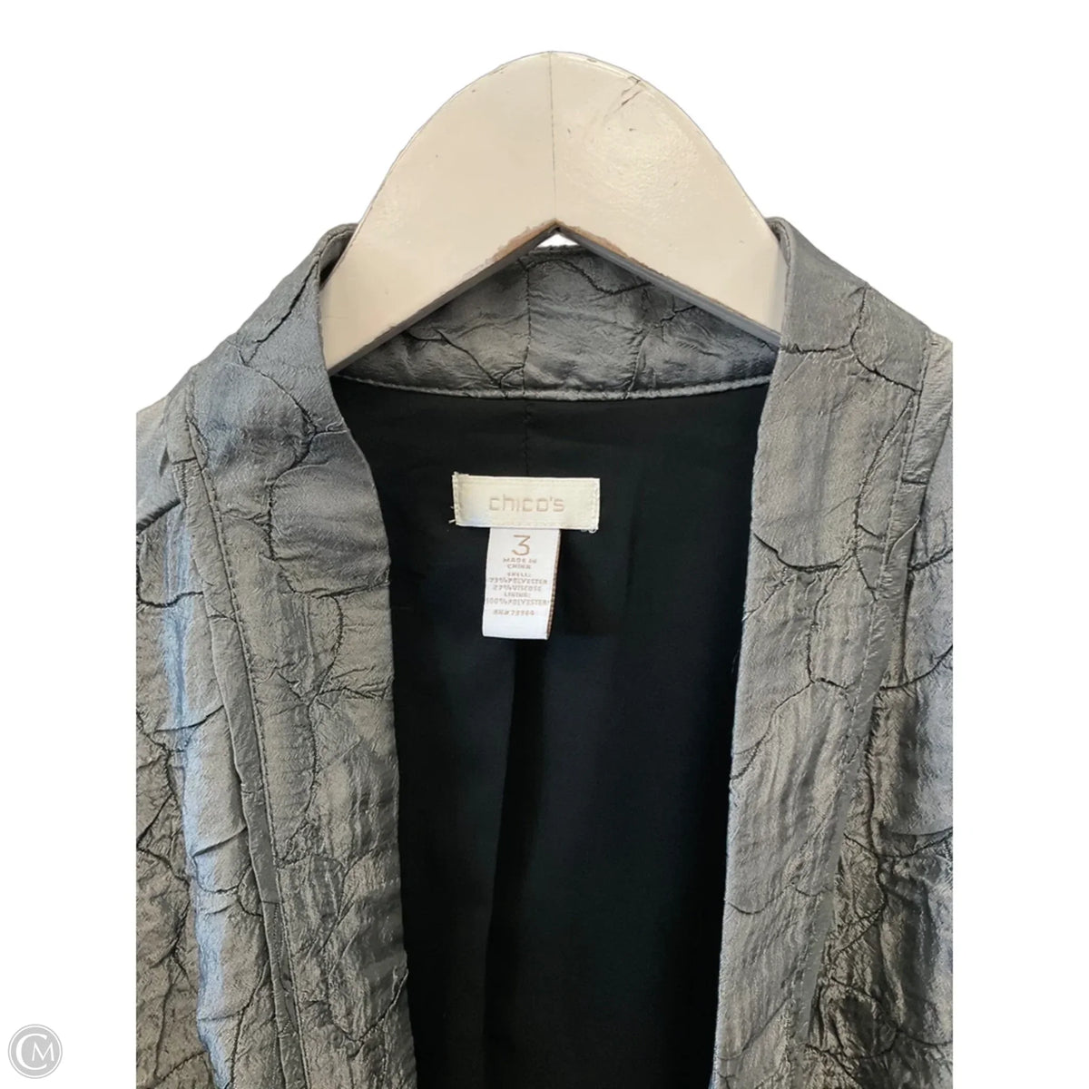 Jacket Other By Chicos In Grey, Size: Xl