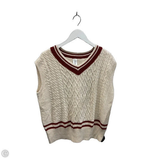 Sweater Short Sleeve By Abound In Ivory, Size: M