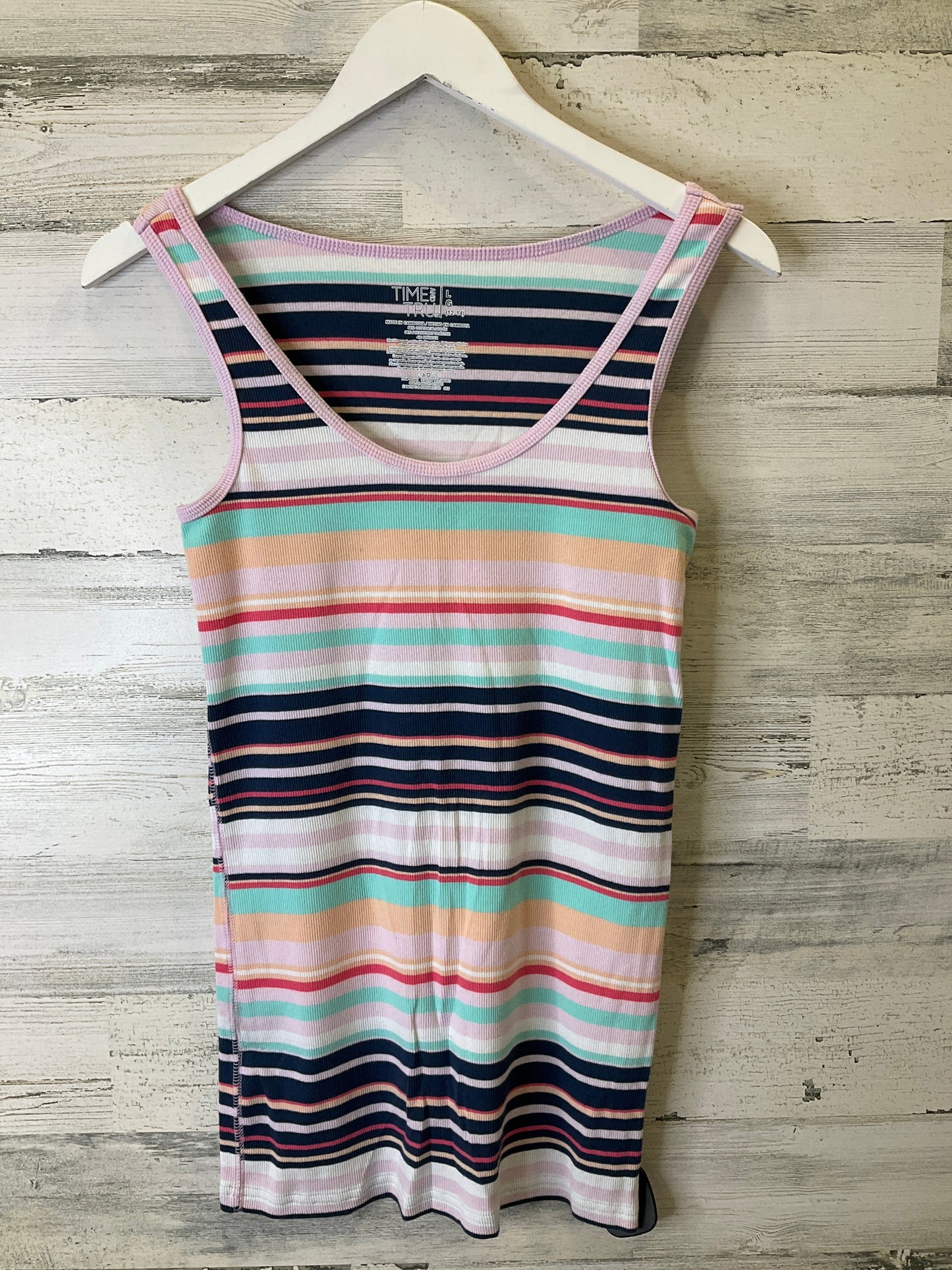 Multi-colored Top Sleeveless Time And Tru, Size L