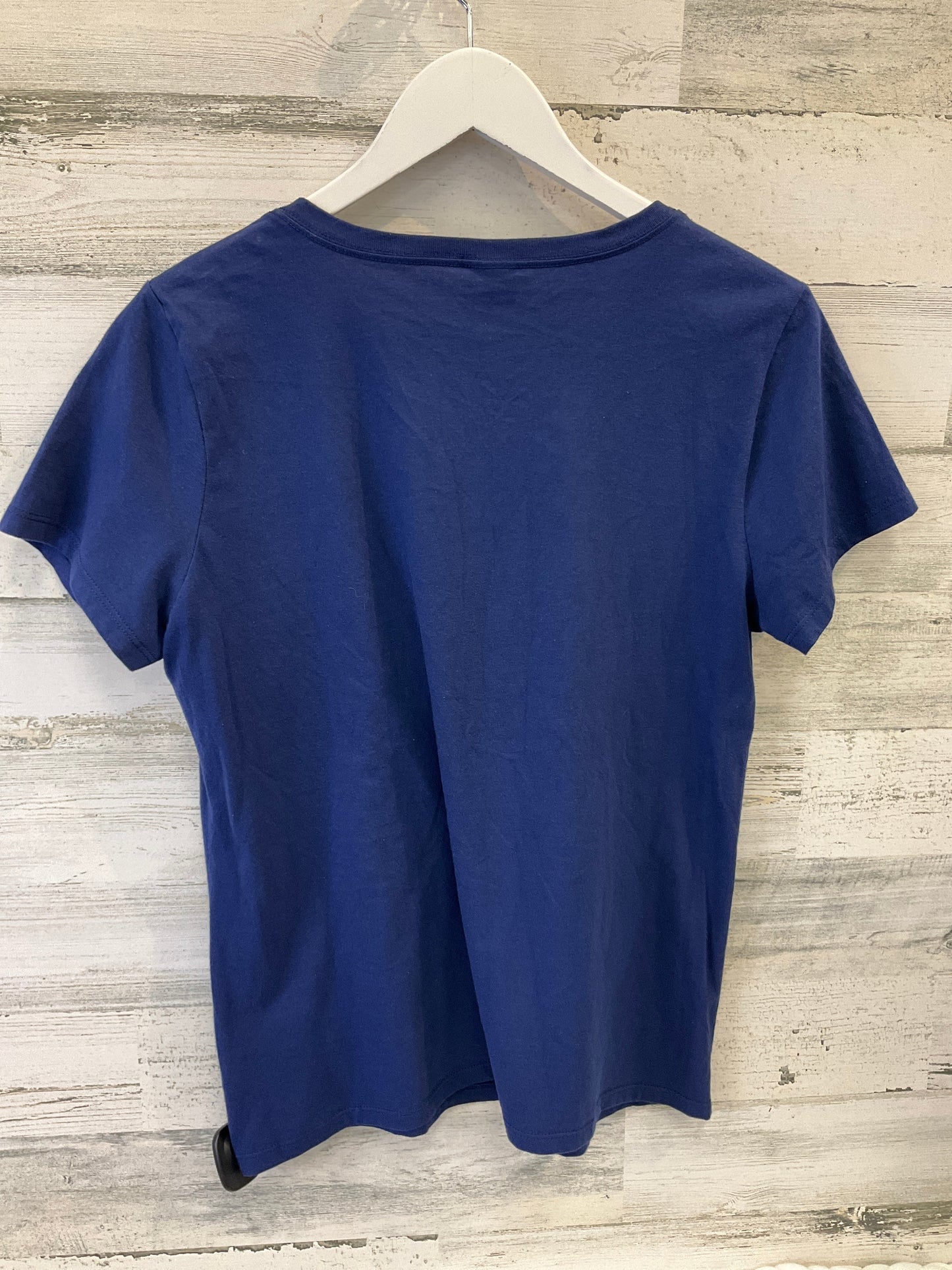 Blue Top Short Sleeve Clothes Mentor, Size M