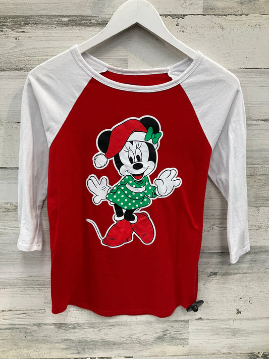 Top Long Sleeve By Disney Store In Red, Size: S