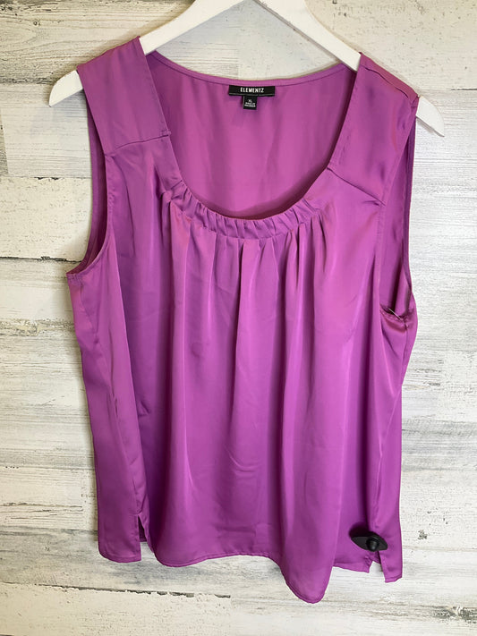 Purple Top Sleeveless Elementz, Size Xl