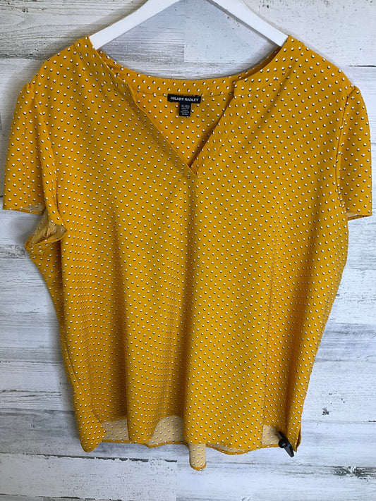 Yellow Top Short Sleeve Hilary Radley, Size Xl
