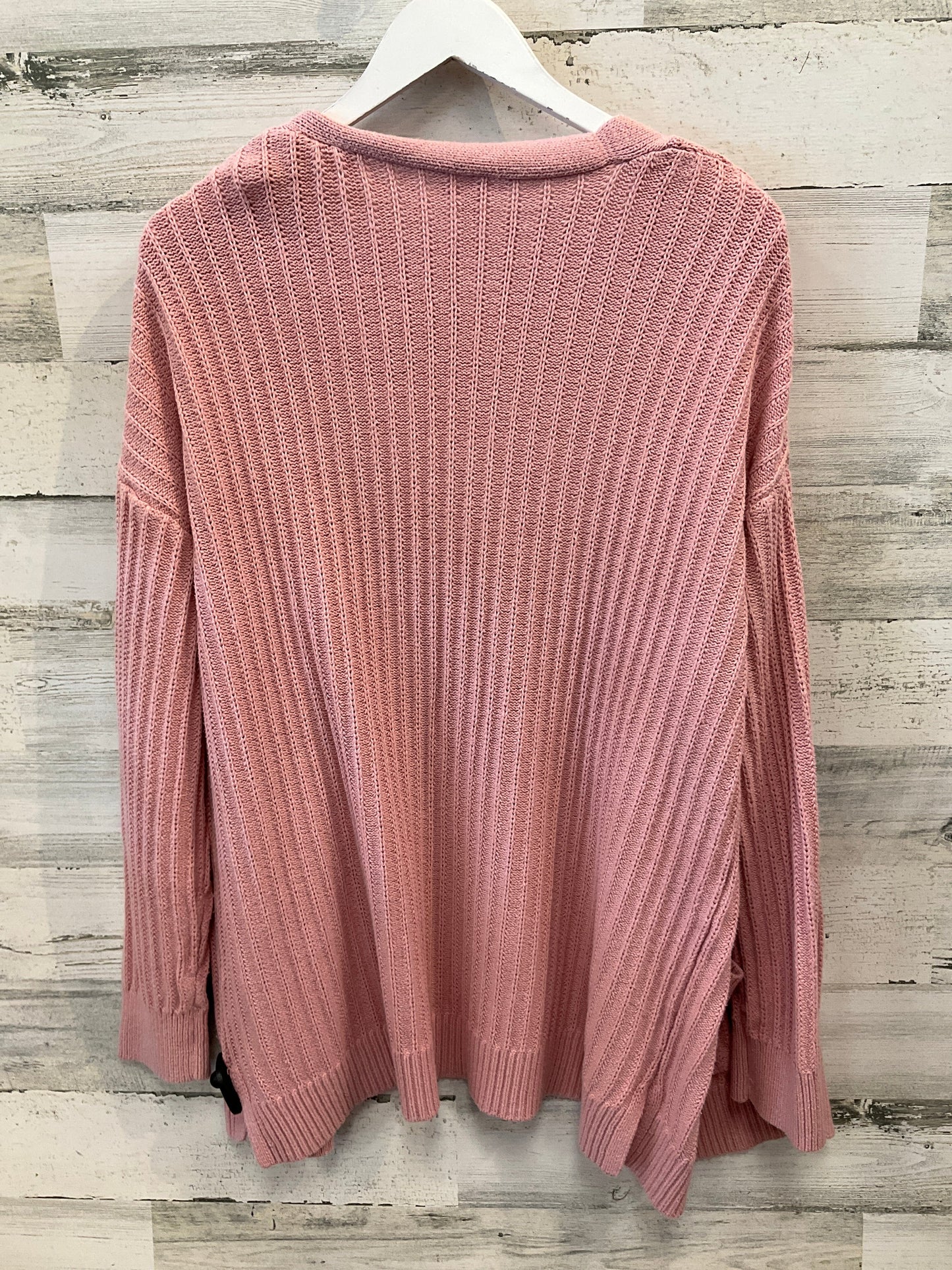 Sweater Cardigan By Time And Tru In Pink, Size: M