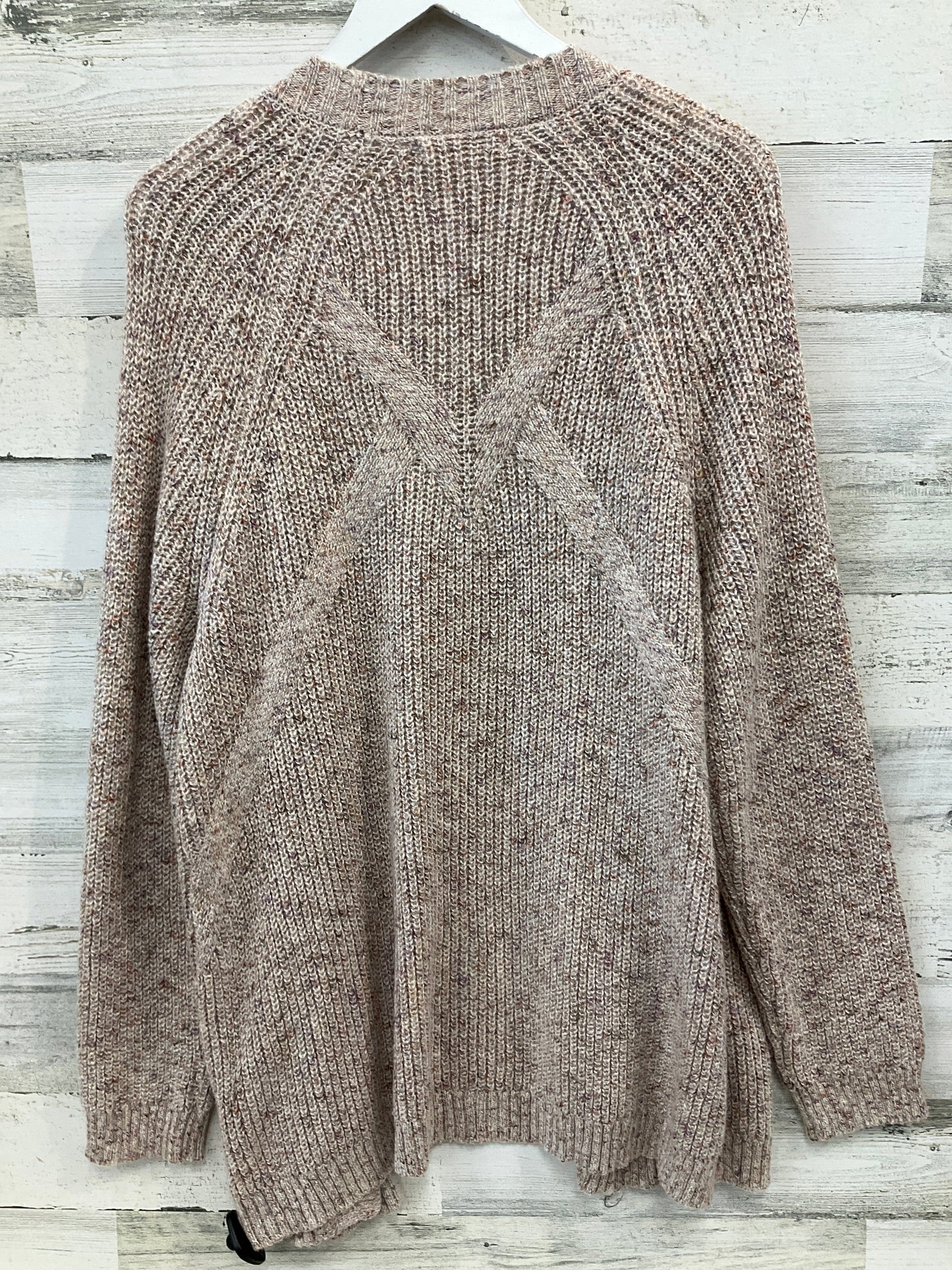 Sweater Cardigan By Retrology In Brown & Purple, Size: 3x