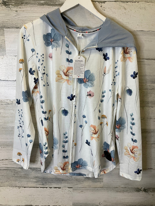 Blue & White Top 2pc Long Sleeve Clothes Mentor, Size M