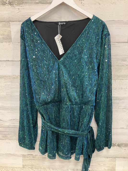 Top Long Sleeve By Clothes Mentor In Blue & Green, Size: 4x