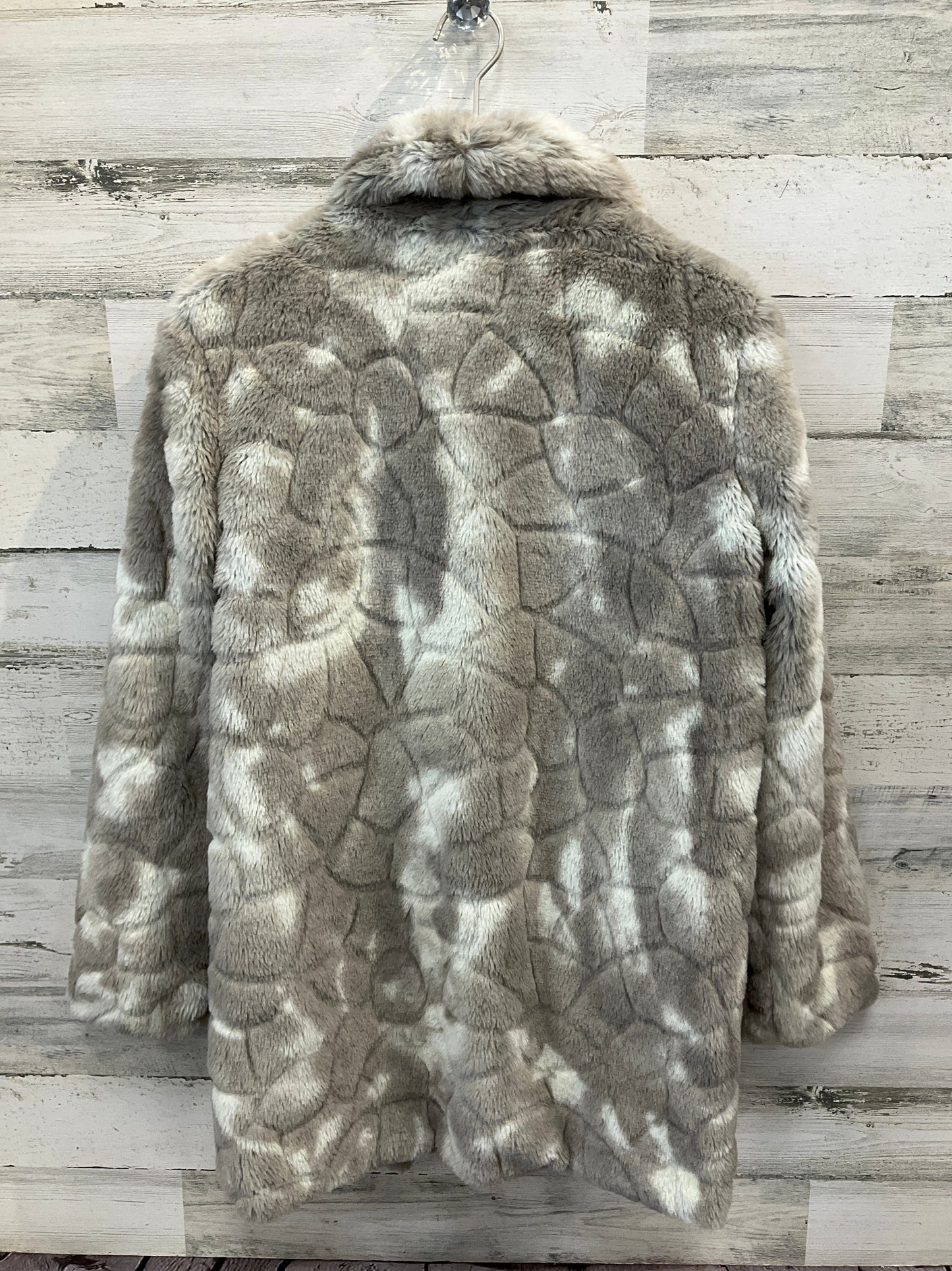 Coat Faux Fur & Sherpa By Steve Madden In Grey, Size: M