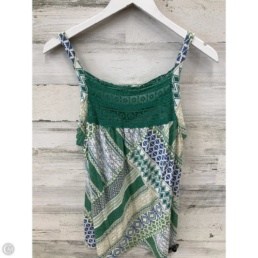 Tank Top By Sonoma In Green & White, Size: M