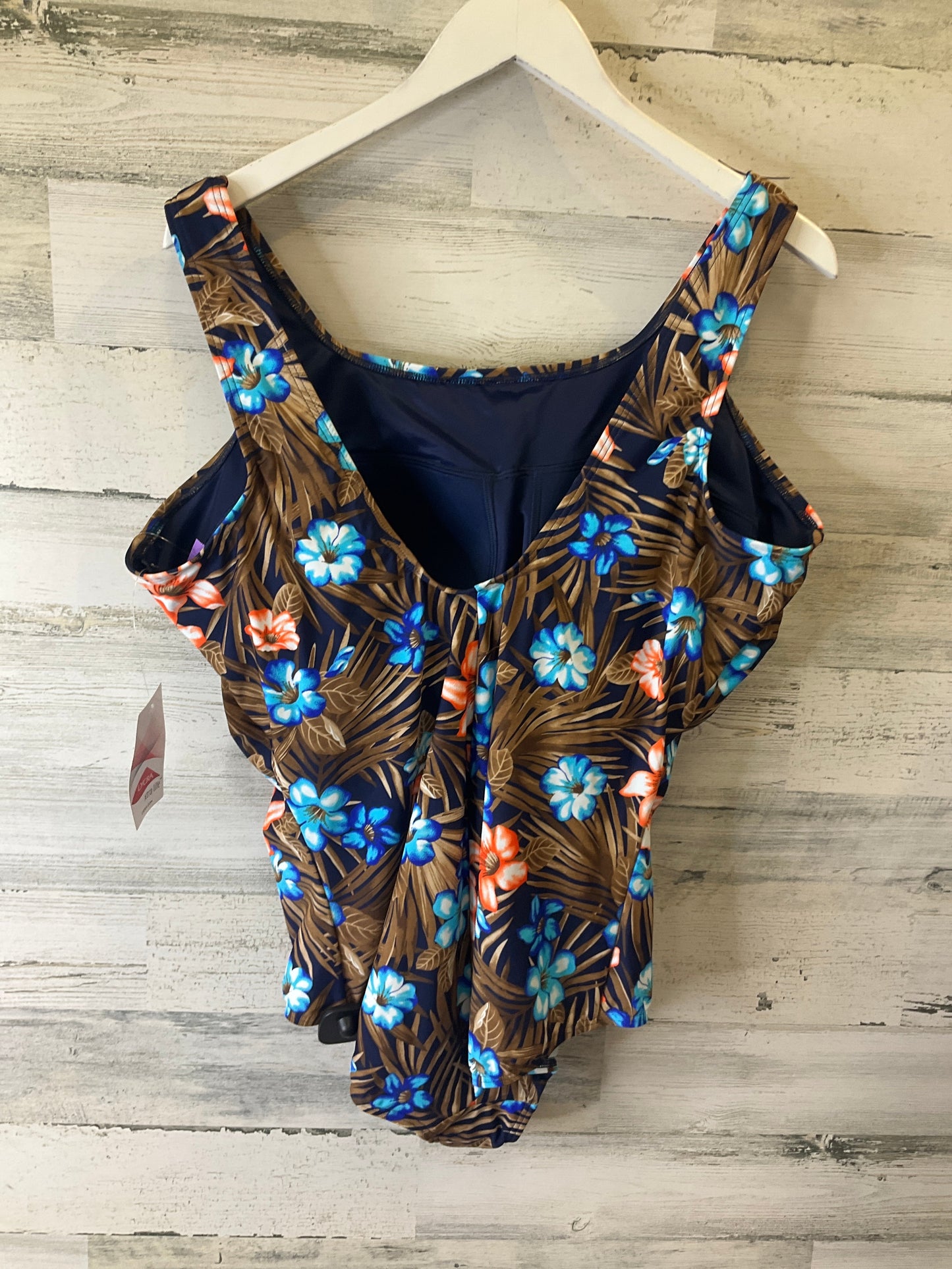 Blue & Brown Swimsuit Clothes Mentor, Size 20