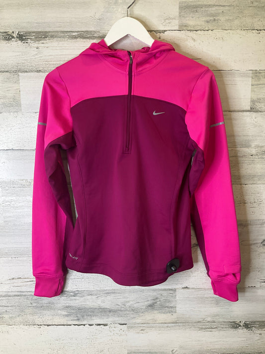 Pink Athletic Sweatshirt Hoodie Nike, Size S