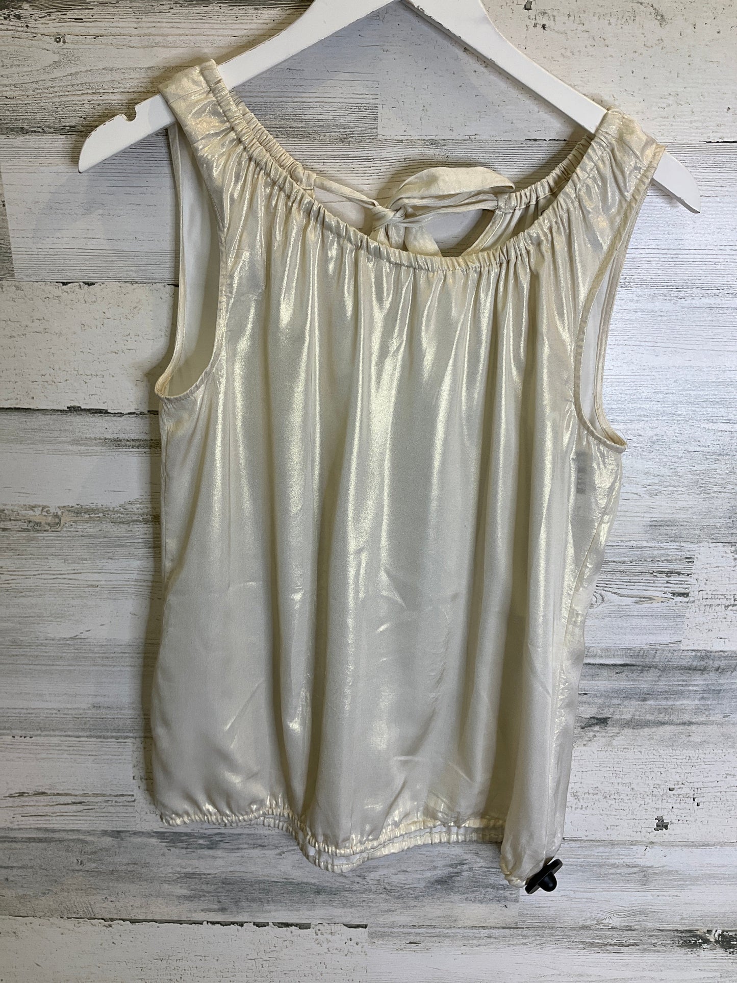 White Top Sleeveless Loft, Size S