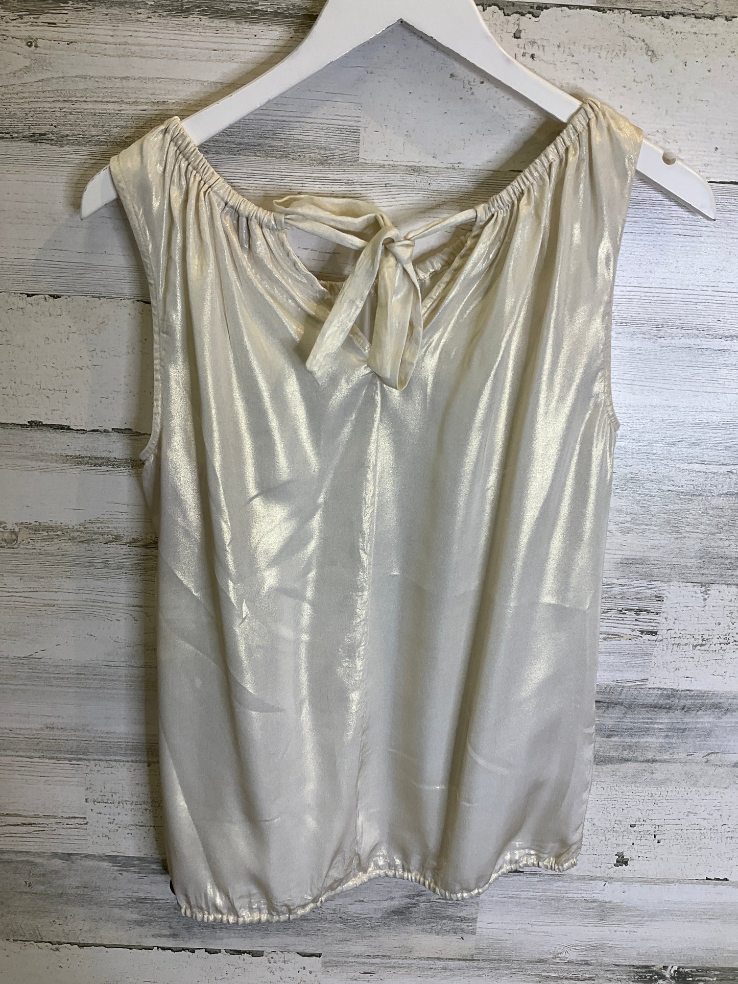 White Top Sleeveless Loft, Size S