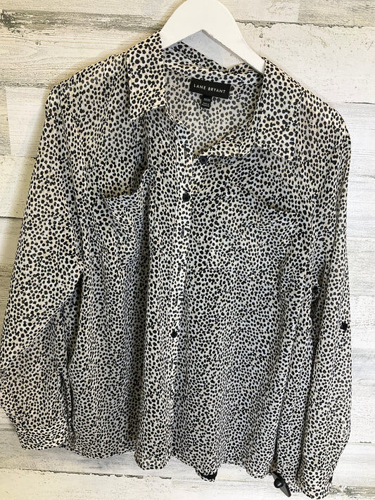 Top Long Sleeve By Lane Bryant In Animal Print, Size: 1x