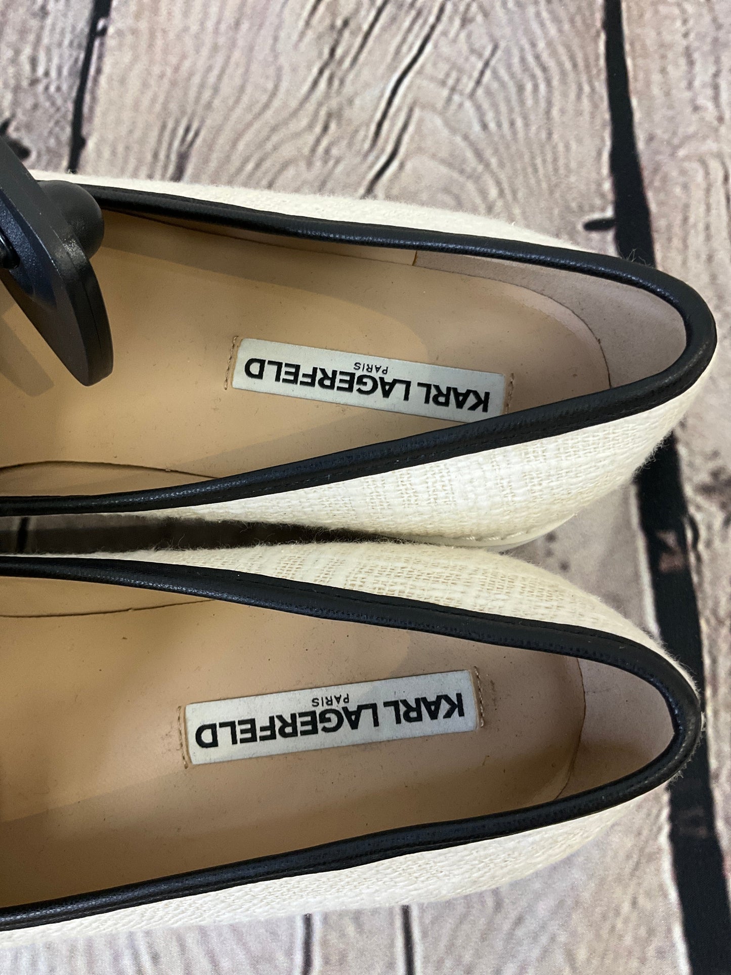 Black & Tan Shoes Flats Karl Lagerfeld, Size 13