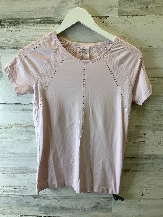 Pink Athletic Top Short Sleeve Athleta, Size S