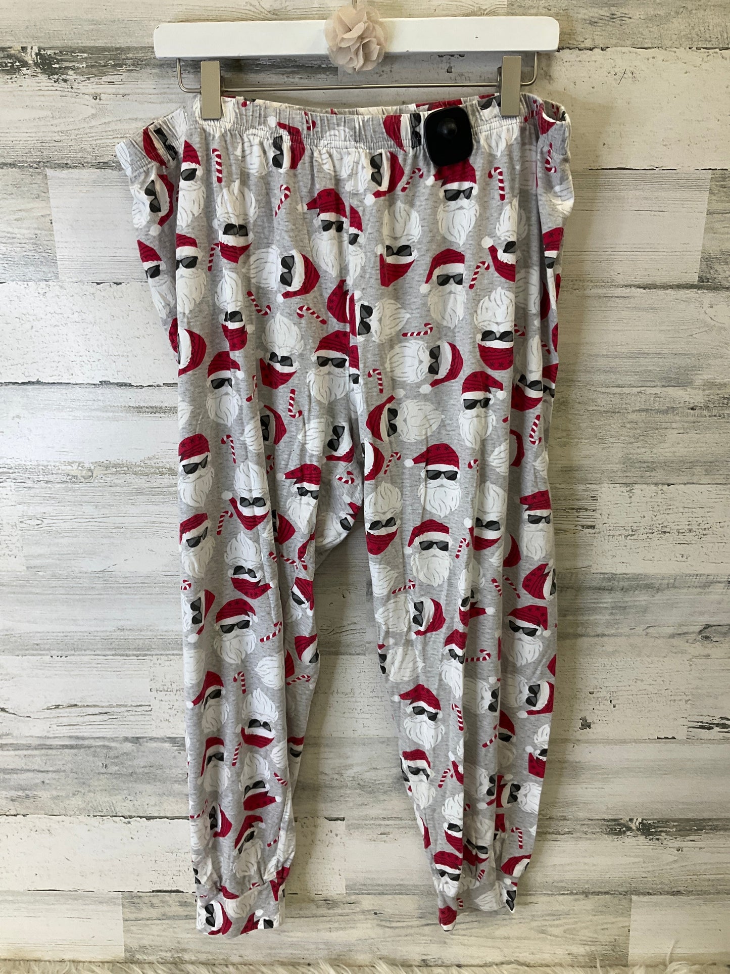 Pajamas 2pc By Clothes Mentor In Grey & Red, Size: Xxl