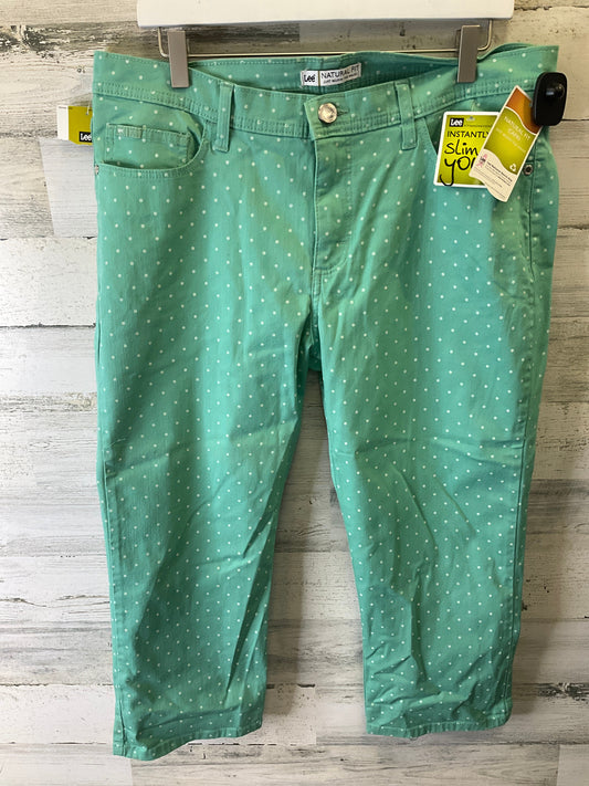 Green Pants Cropped Lee, Size 16