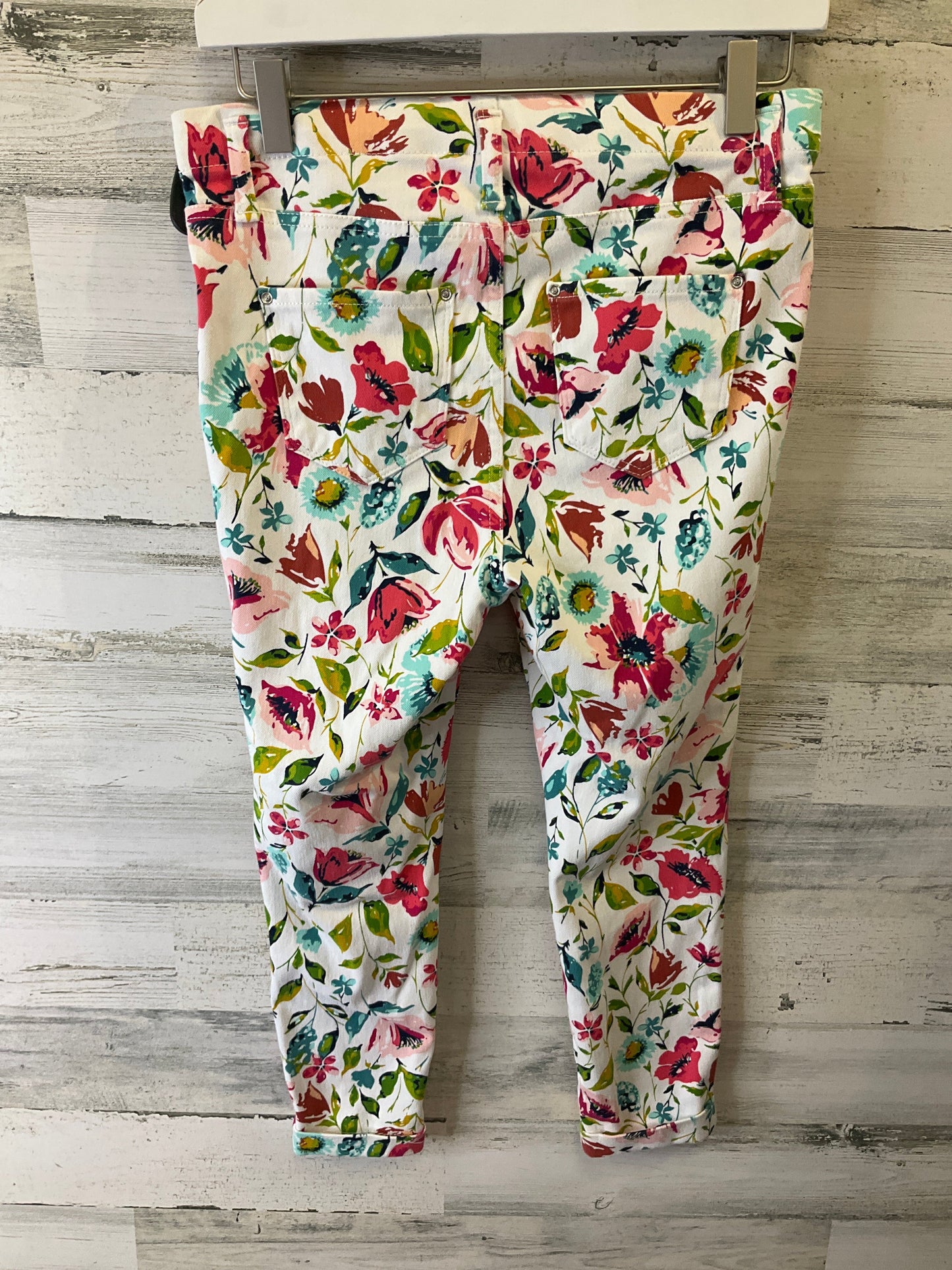 Floral Print Pants Leggings Time And Tru, Size 8
