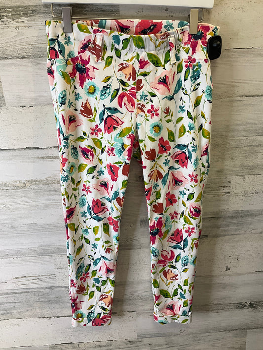 Floral Print Pants Leggings Time And Tru, Size 8