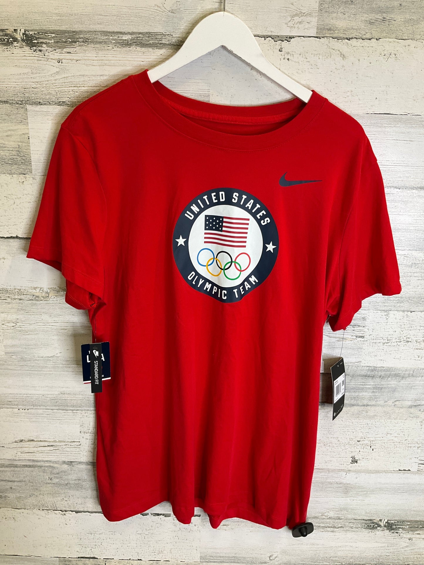 Red Top Short Sleeve Nike, Size Xxl