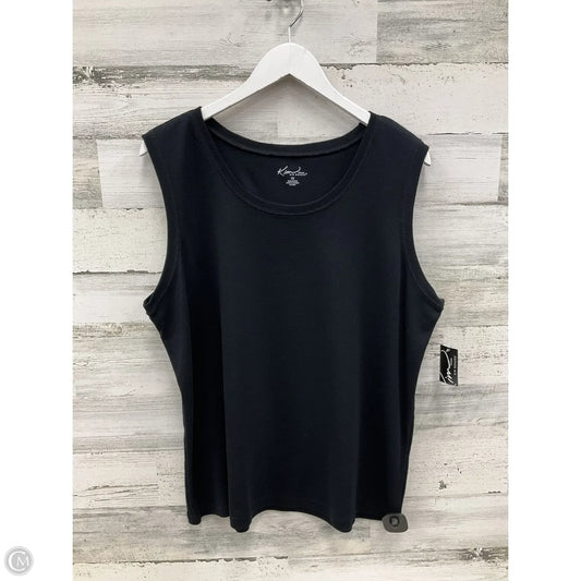 Top Sleeveless By Kim Rogers In Black, Size: 1x