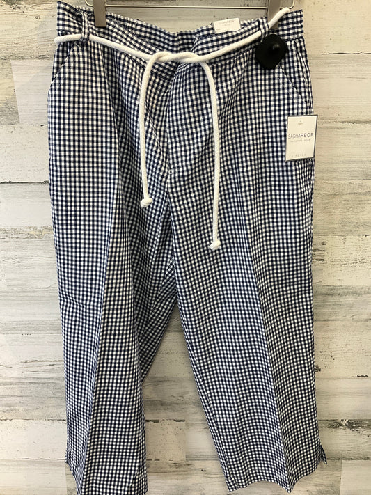 Blue & White Pants Cropped Sag Harbor, Size 16