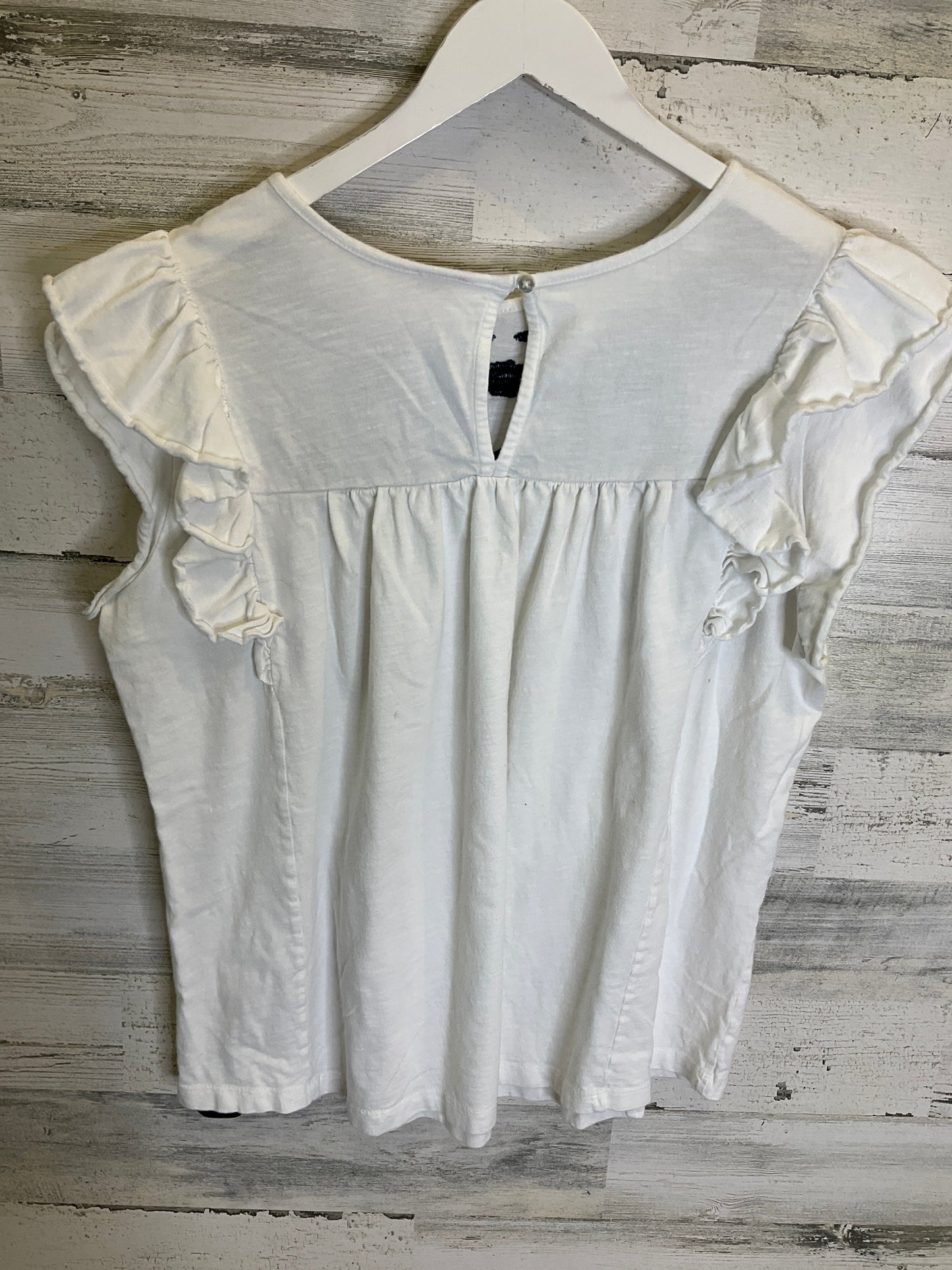 White Top Short Sleeve Clothes Mentor, Size L