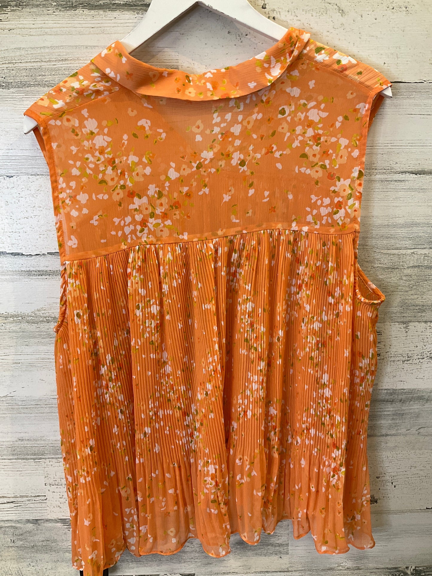 Orange Top Sleeveless Clothes Mentor, Size Xxl