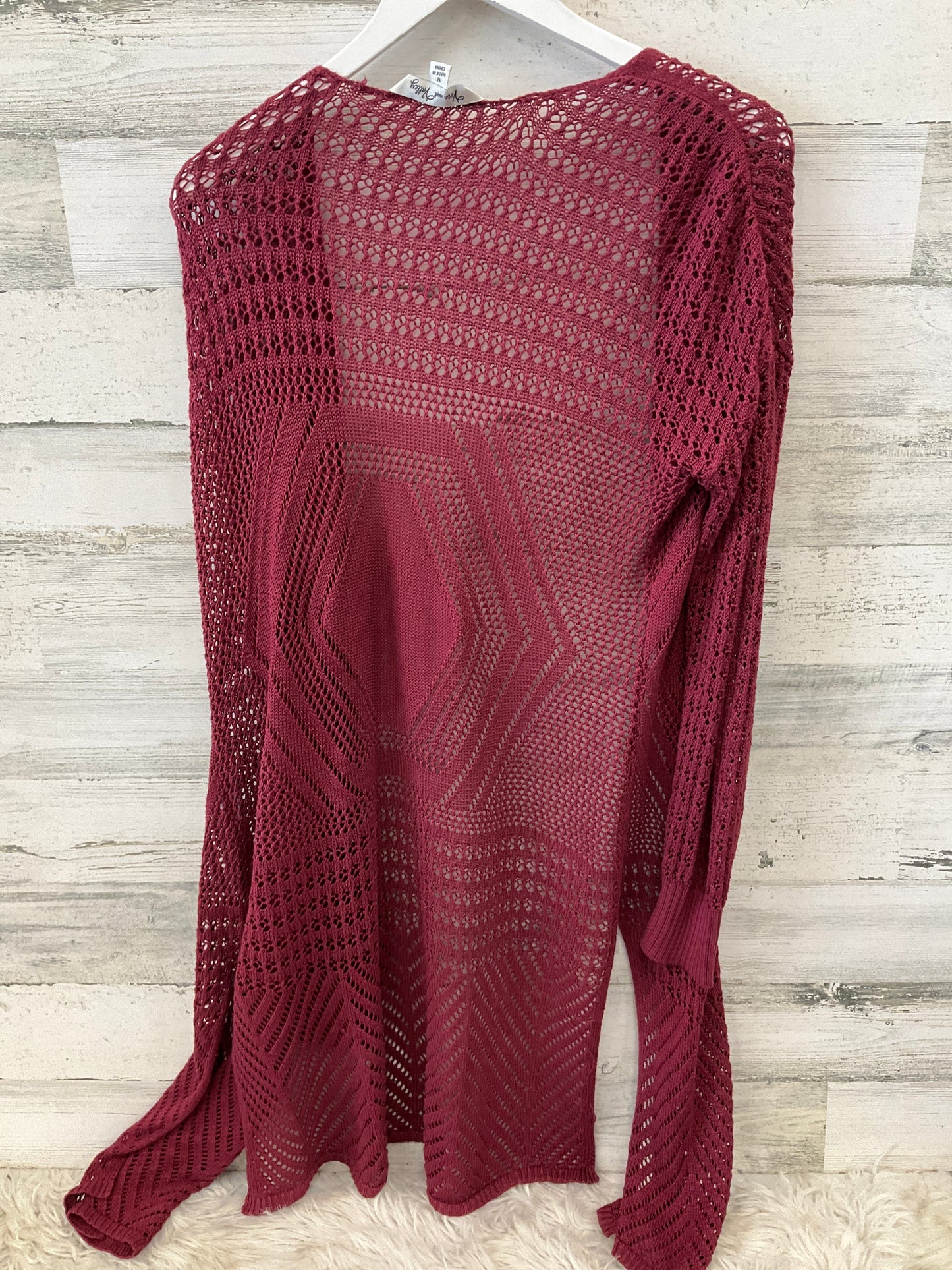 Cardigan By Clothes Mentor In Red, Size: M