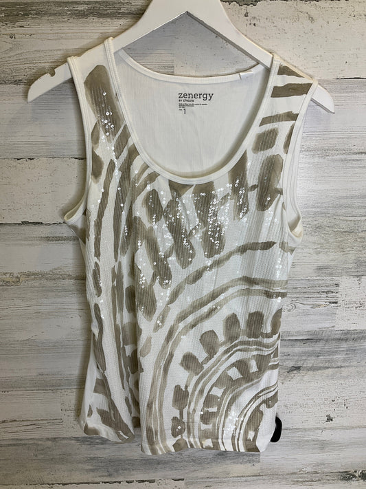 White Top Sleeveless Zenergy By Chicos, Size M