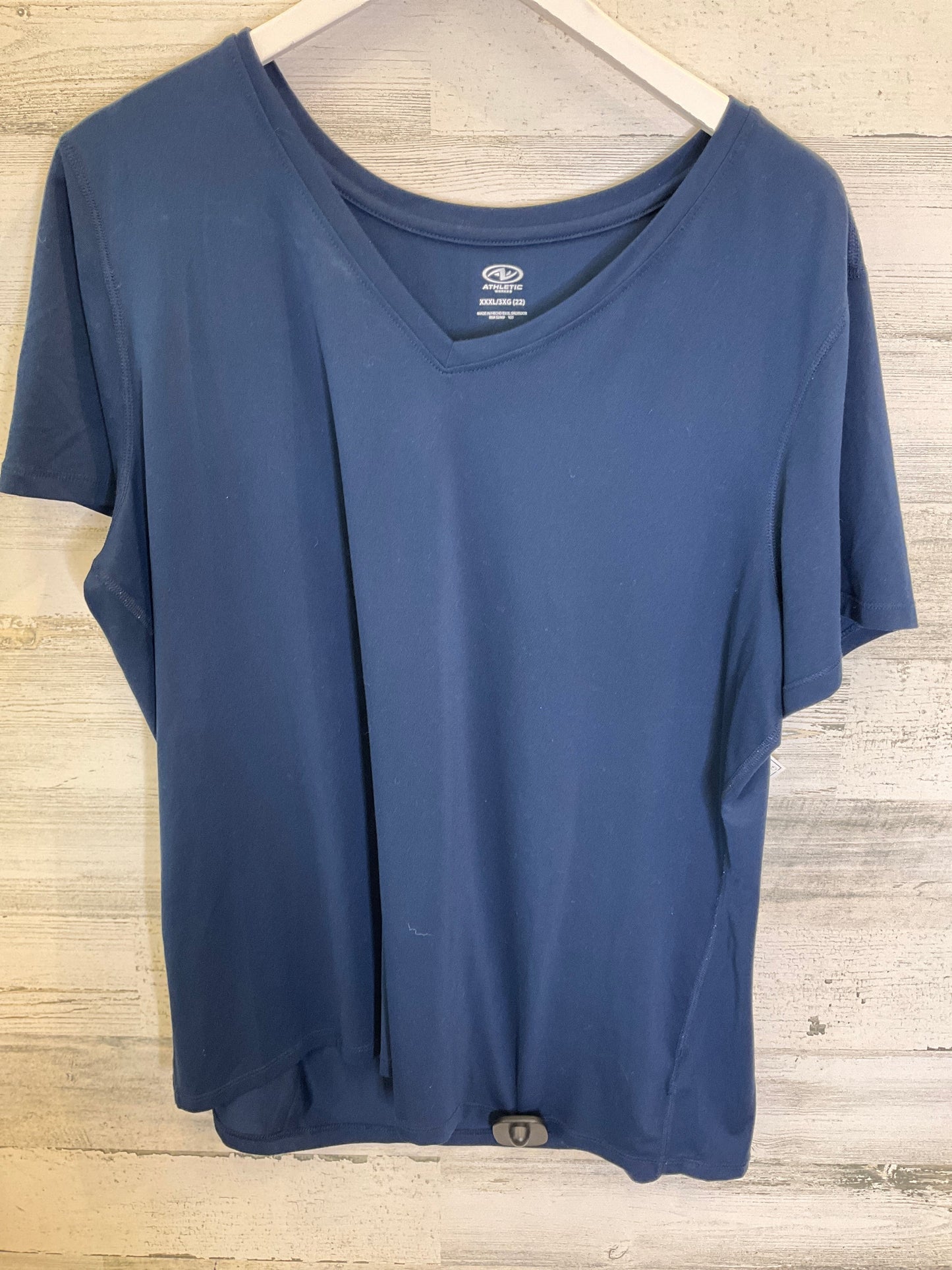 Blue Top Short Sleeve Basic Athleta, Size 3x