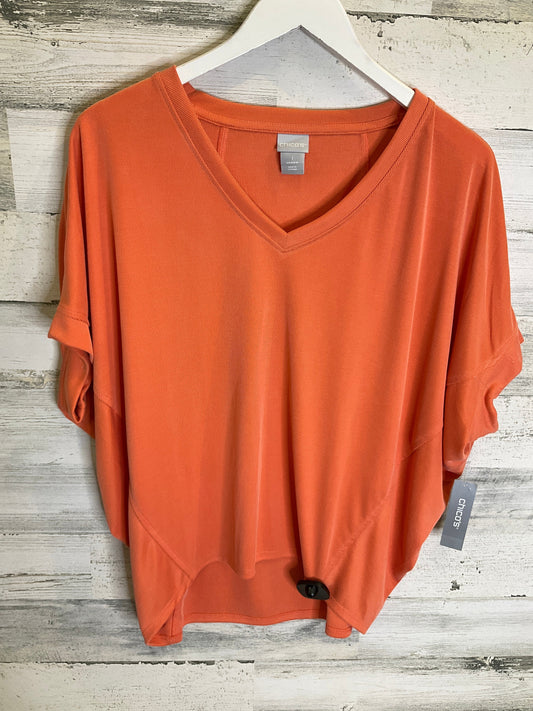 Orange Top Short Sleeve Chicos, Size M