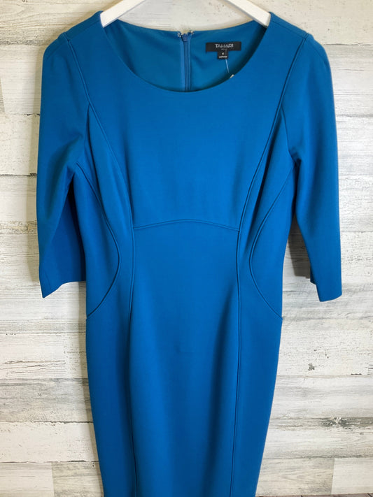 Blue Dress Casual Midi Tahari By Arthur Levine, Size S