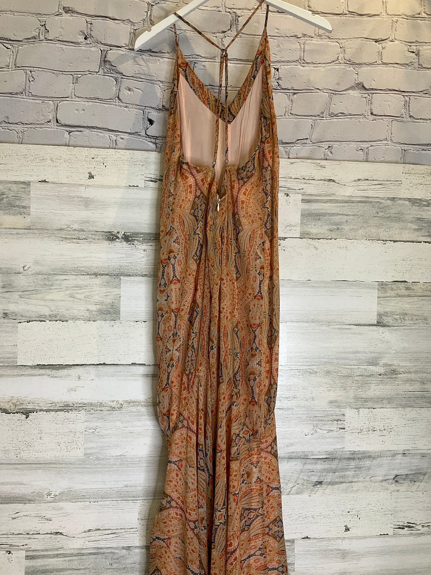 Brown & Orange Dress Casual Maxi Forever 21, Size M