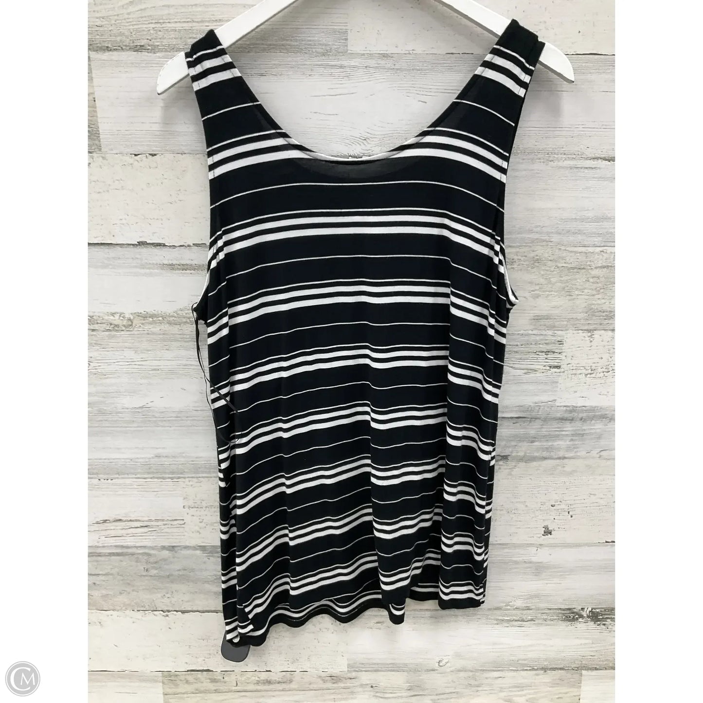 Top Sleeveless By A Glow In Black & White, Size: 2x