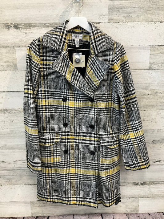 Coat Peacoat By Arizona In Black & Yellow, Size: Xs