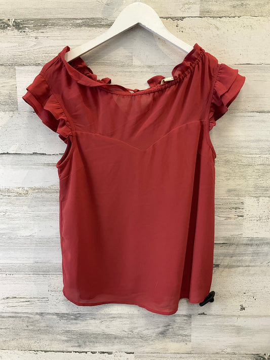 Orange Top Short Sleeve Monteau, Size S