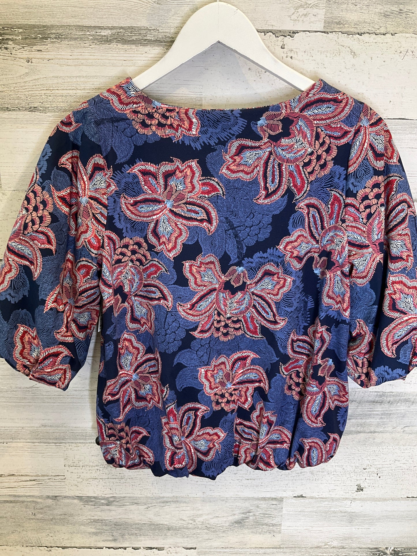 Blue & Red Top 3/4 Sleeve Chicos, Size S