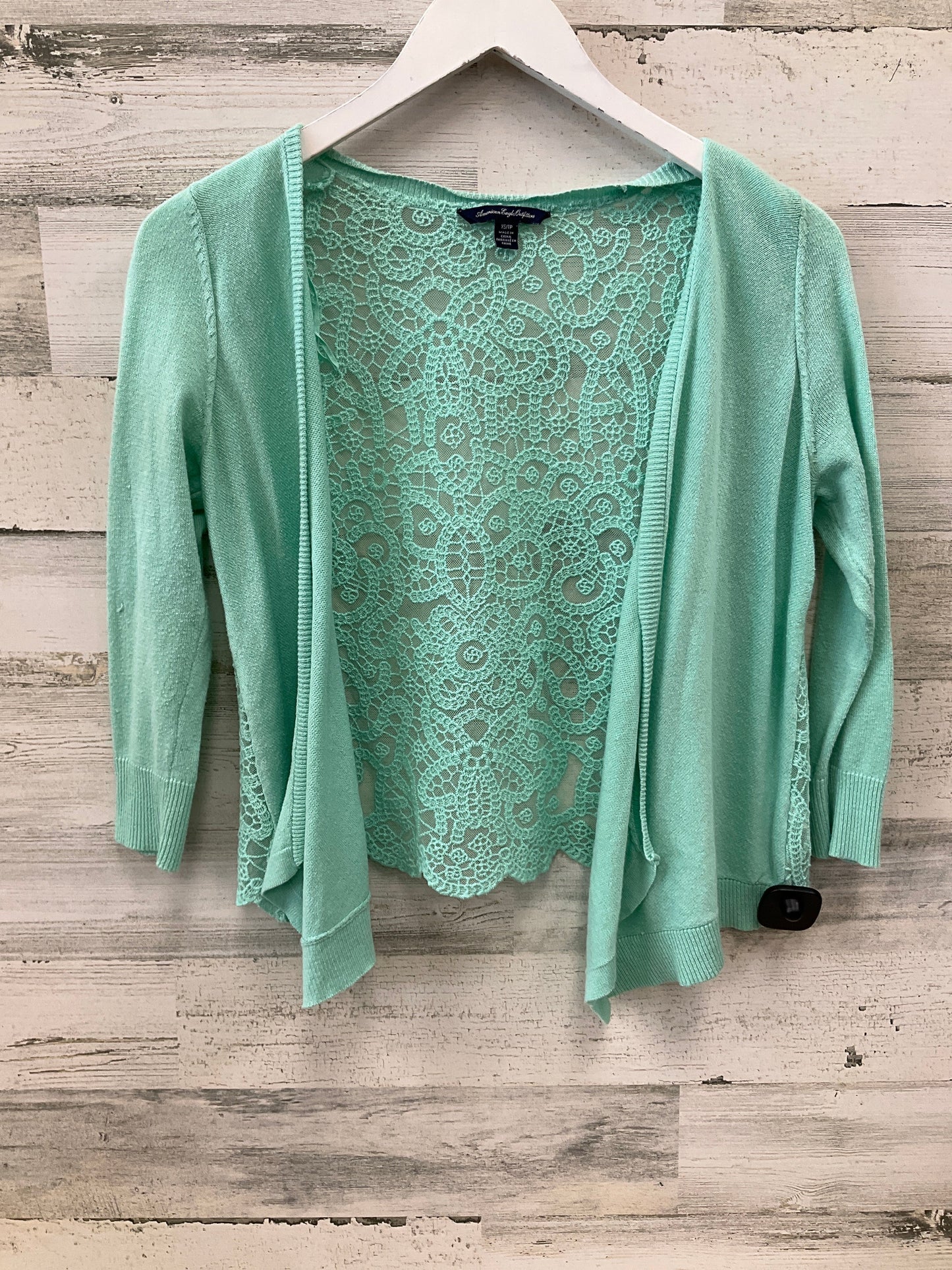 Sweater By American Eagle In Aqua, Size: Xs