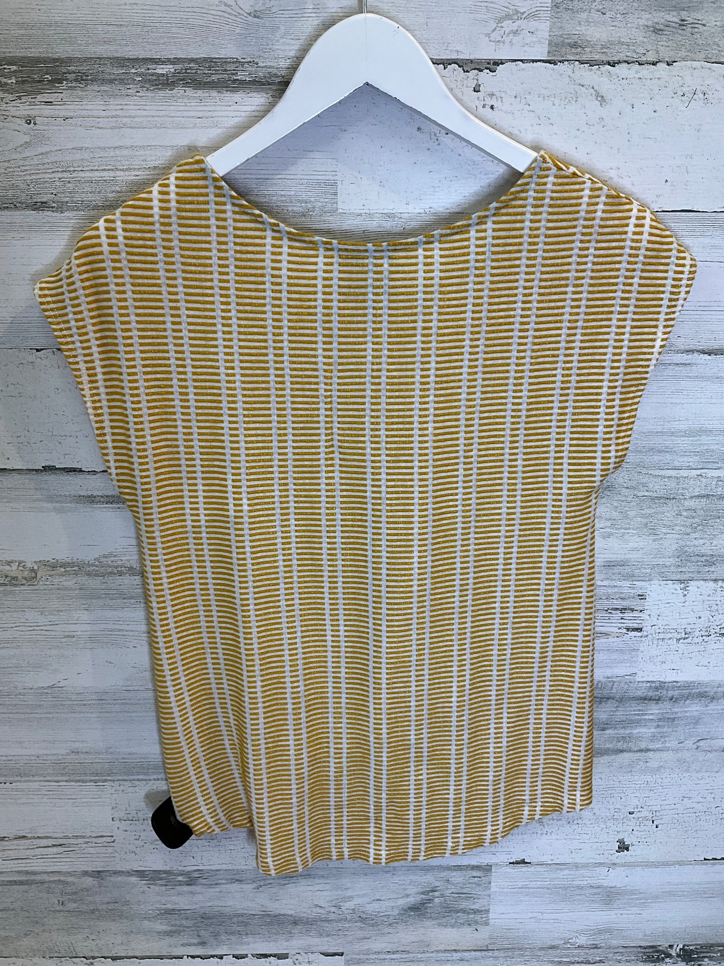 White & Yellow Top Short Sleeve W5, Size M